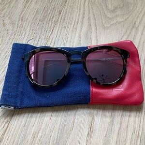 Le Specs mirrored sunglasses and soft case